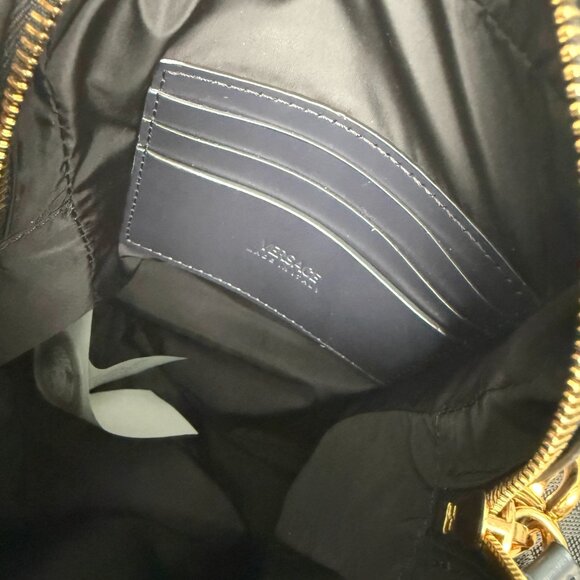 Versace Embossed Blue Calf Leather Shoulder Crossbody Messenger Bag, 1002885 - Picture 8 of 16